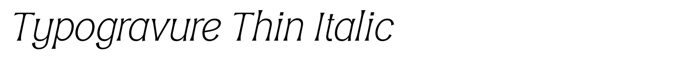 Typogravure Thin Italic image